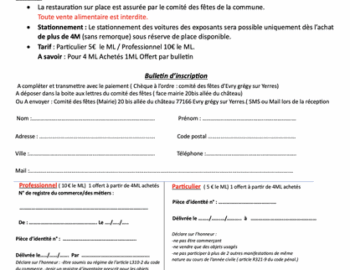 Vide grenier à Évry-Grégy-sur-Yerres